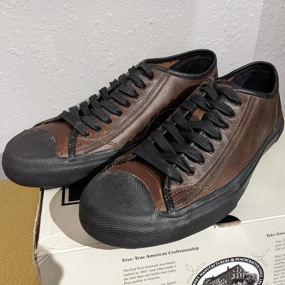 Frye Ryan Low Lace Sneakers, Brown, Size 10.5 - New, never worn, in box